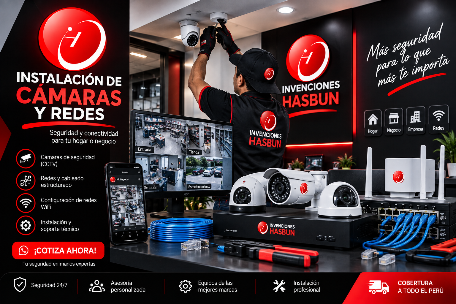 Instalación de cámaras y redes